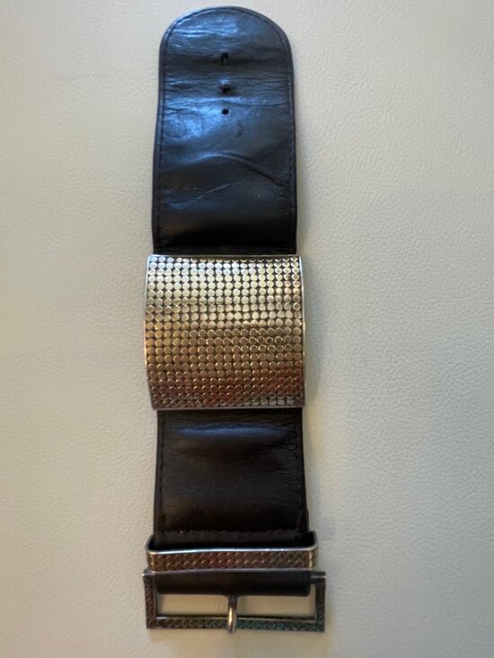 Anna Beck Bracelet in Brown Leather with Gold Beading - Picture 1 of 5